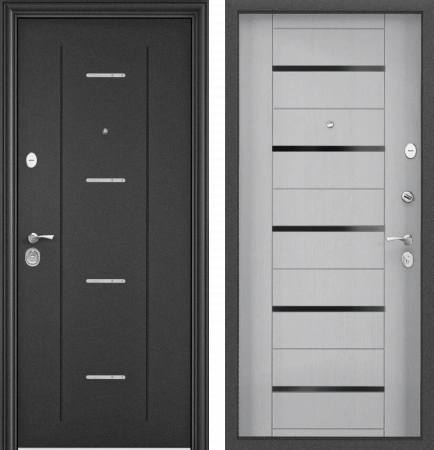 DELTA PRO MP D1 DL-1 Темно-серый букле графит/DC-1B Дуб белый матовый 950*2050 R