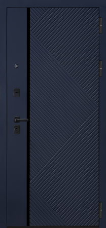 Входные двери M19 ФЛП-37 Темно-Синий софт - ФЛ-38 Velluto Bianco AG 700