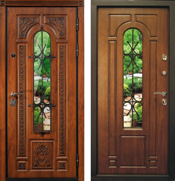 Входные двери Лацио 3К90 ХФ-31(окно) Дуб золотой - О-Е(окно) Дуб золотой