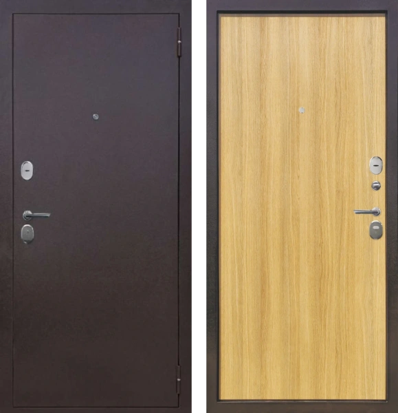 Входные двери M27 ФЛ Медный антик - ФЛ Дуб Ардеш