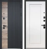 Входные двери Luxor Дуб Вертикаль Нео Сатин черный Эмалит белый