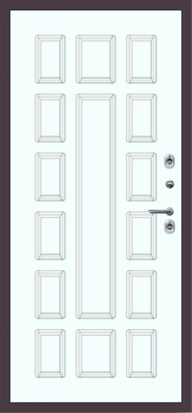 Входные двери M65 ТЕРМО с фрезеровкой Букле опал - ФЛТ-6 Velluto Bianco AG 700