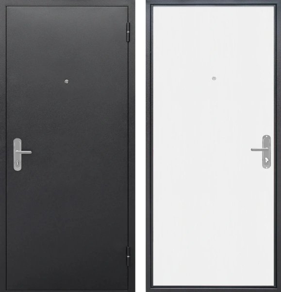 Входные двери Стройгост 5 Серебро Серебро антик Беленый дуб