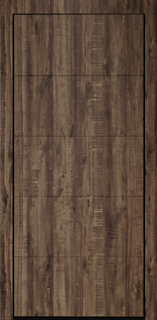 Входные двери Сталлер Comfort 3K ЮП-4 Дуб модена - ЮП-16 (декоративная зеркальная вставка) Milky white