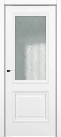Межкомнатные двери Венеция ДО Baguette B3 Сатинато с рисунком ромб