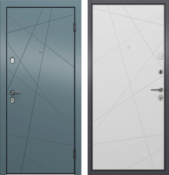 Входные двери X5 PP САМУРАЙ X6-26 Верде - X6-26 Бьянко