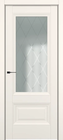Межкомнатные двери Турин ДО Baguette B2 Сатинато с рисунком ромб