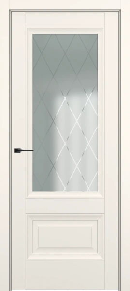 Межкомнатные двери Турин ДО Baguette B2 Сатинато с рисунком ромб