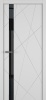 Межкомнатные двери Chaos ДО ART Lite Lacobel черный лак Светло-серая эмаль RAL 7047