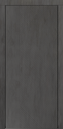 Входные двери Сталлер Comfort 3K ЮП-18 бетон графит - ЮП-16 (декоративная зеркальная вставка) ZB Белый