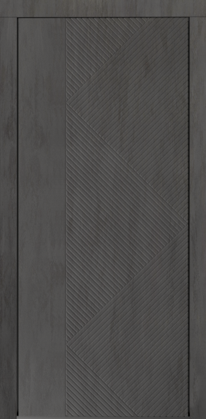 Входные двери Сталлер Comfort 3K ЮП-18 бетон графит - ЮП-16 (декоративная зеркальная вставка) ZB Белый