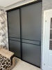 Перегородка Loft Premium черный, Стекло сатин графит