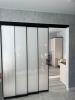 Перегородка Loft eco Черный, Стекло сатин бесцветный