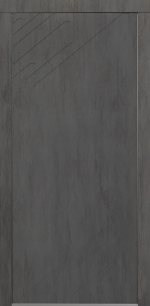 Входные двери Сталлер Comfort 3K ЮП-28 бетон графит - ЮП-15 (декоративная зеркальная вставка) ZB Белый