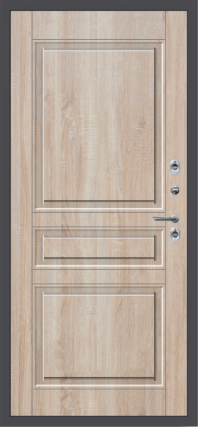 Входные двери M20 ТЕРМО ФЛ Букле графит - ФЛТ-2 Дуб Сонома светлый