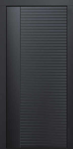 Входные двери Сталлер Comfort 3K ЮП-17 Графит - ЮП-15 (декоративная зеркальная вставка) Дуб шале снежный