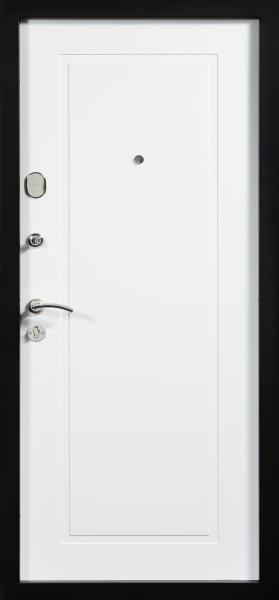 Входные двери Ален ЮП-1 Орех тёмный - ЮП-1 ZB Белый