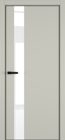 Межкомнатные двери H3 ДО ART Lite Lacobel White Pure Серый шелк эмаль RAL 7044