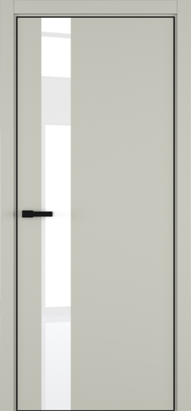 Межкомнатные двери H3 ДО ART Lite Lacobel White Pure Серый шелк эмаль RAL 7044