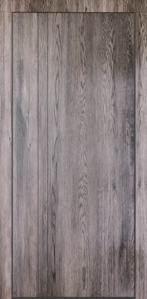 Входные двери Сталлер Comfort 3K ЮП-25 Дуб йорк серый - ЮП-15 (декоративная зеркальная вставка) Scansom Oak