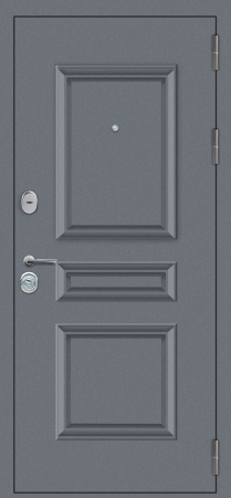 Входные двери M52 с фрезеровкой Букле графит - ФЛ-10 Velluto Bianco AG 700