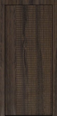 Входные двери Сталлер Comfort 3K ЮП-17 Дуб темный - ЮП-15 (декоративная зеркальная вставка) Дуб темный