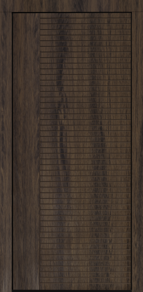 Входные двери Сталлер Comfort 3K ЮП-17 Дуб темный - ЮП-15 (декоративная зеркальная вставка) Дуб темный