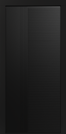 Входные двери Сталлер Comfort 3K ЮП-22 ZB 999-2 Черный кварц - ЮП-15 (декоративная зеркальная вставка) Artic Oak