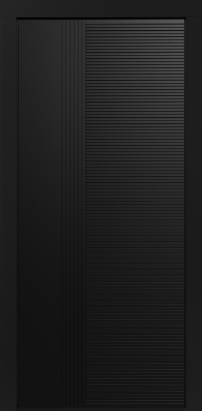 Входные двери Сталлер Comfort 3K ЮП-22 ZB 999-2 Черный кварц - ЮП-15 (декоративная зеркальная вставка) Artic Oak