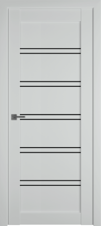 Межкомнатные двери E28 ДО black gloss Steel