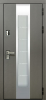 Входные двери Юта 1 3К90 П-55(окно+нержав) TSBR 7021 - П-58(окно) RAL 1013