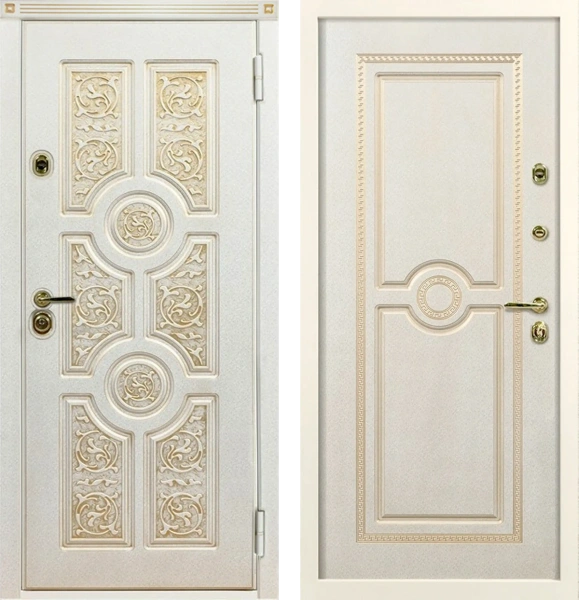 Входные двери Версаче 3К90 ХФ-38 Белый - П-10 Белый