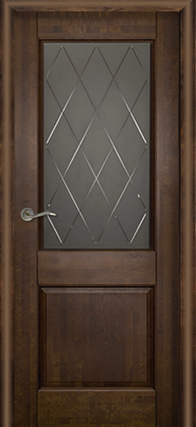 Межкомнатные двери Элегия-1 ДО графит с грав.