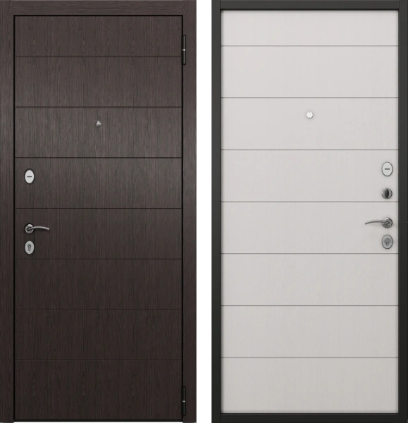 Входные двери H2 HOME ECO PP E-135 Венге - Е-135 Белый ларче