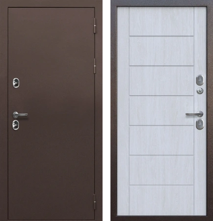 Входные двери ISOTERMA Медный антик Астана милки