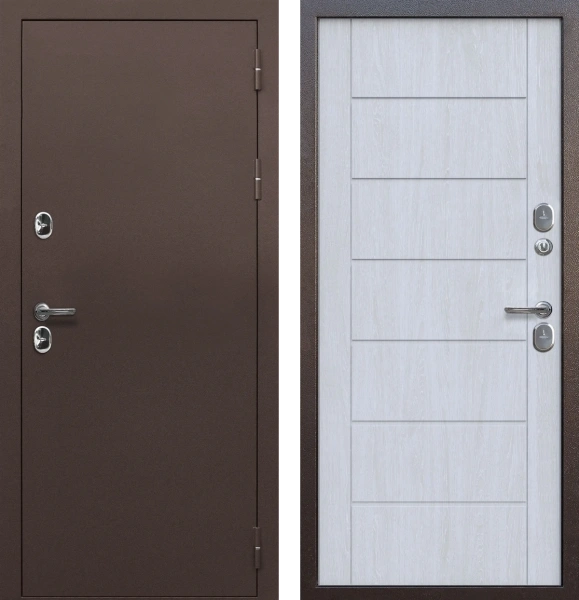 Входные двери ISOTERMA Медный антик Астана милки