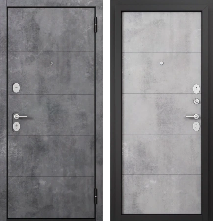 Входные двери F3 FAMILY ECO PP E-194 Бетон тёмный - Е-194 Бетон серый