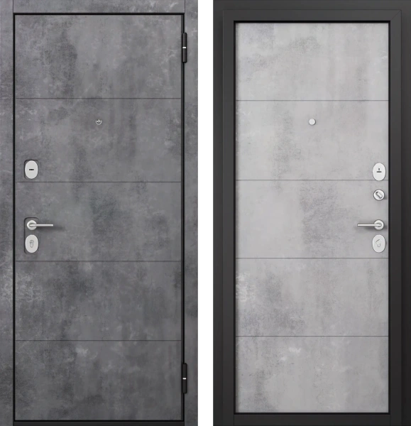Входные двери F3 FAMILY ECO PP E-194 Бетон тёмный - Е-194 Бетон серый