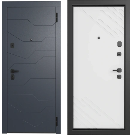 Входные двери TR 10 ЮП-23 ZB 856-2 Грей - ЮП-28 ZB Белый