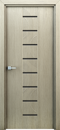 Межкомнатные двери Сатурн ПО стекло черное