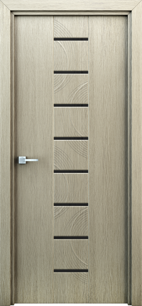 Межкомнатные двери Сатурн ПО стекло черное