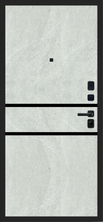 Входные двери M108 ФЛП-121 Мрамор грей темный - ФЛП-121 Мрамор грей светлый