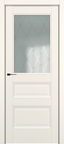 Межкомнатные двери Ампир ДО Baguette B5 Сатинато с рисунком ромб