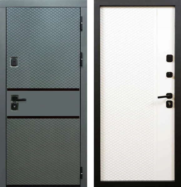 Входные двери Акустика 2 3К90 ЮР21 TSBR 7021 - ЮР23 RAL 9003