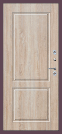Входные двери M61 ТЕРМО штамп 2 квадрата Букле опал - ФЛТ-7 Дуб Сонома светлый