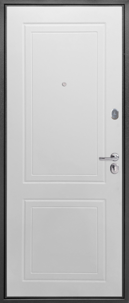 Входные двери Линия МДФ/МДФ Сатин графит Эмалит белый