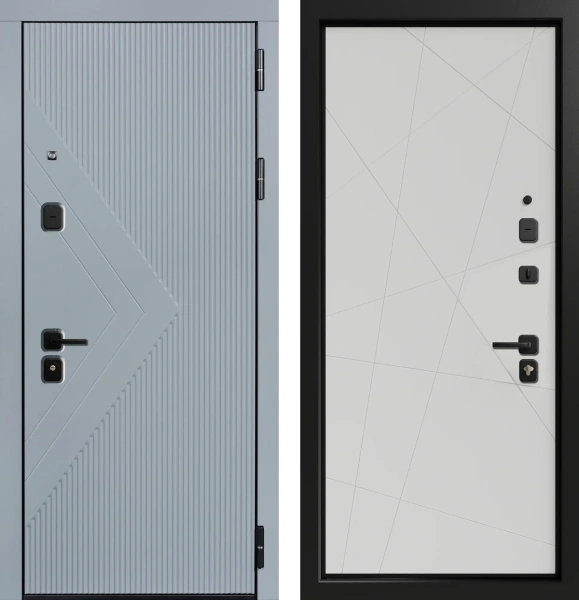 Входные двери Тринити 3К90 TOR ЮР-37 RAL 7011 - H-67 ZB Белый