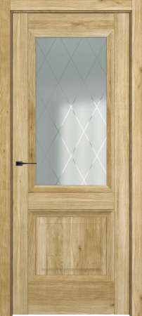 Межкомнатная дверь Венеция ДО Baguette B2 Сатинато с рисунком ромб
