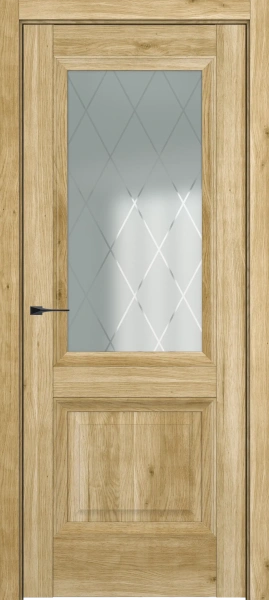 Межкомнатная дверь Венеция ДО Baguette B2 Сатинато с рисунком ромб