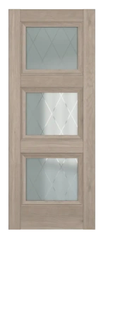 Межкомнатная дверь Гранд ДО Baguette B3 Сатинато с рисунком ромб